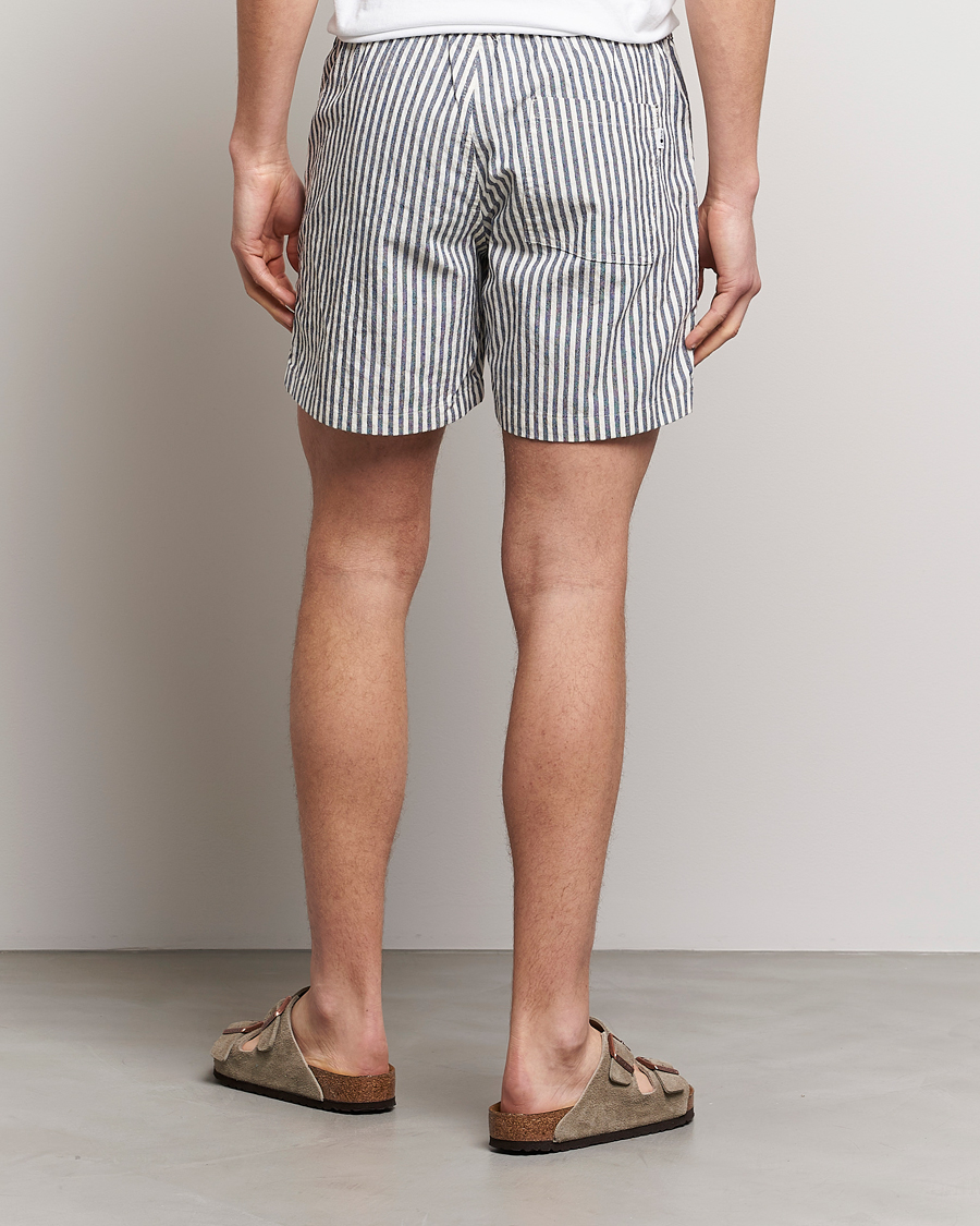Men | Shorts | NN07 | Gregor Creppe Drawstring Shorts Navy/White
