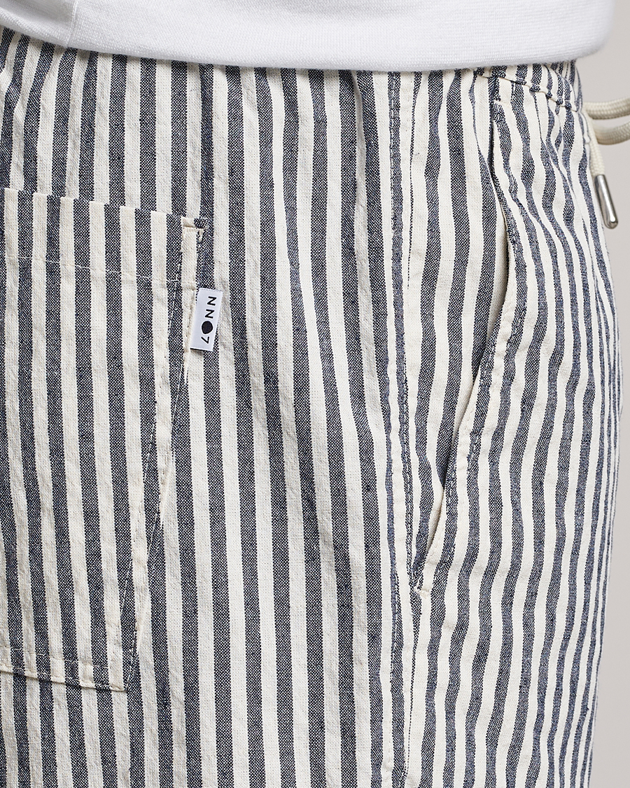 Men | Shorts | NN07 | Gregor Creppe Drawstring Shorts Navy/White