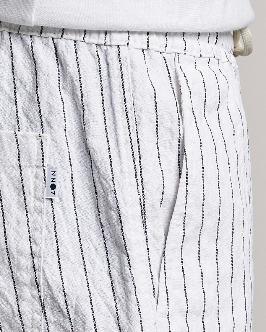 Men | Shorts | NN07 | Gregor Creppe Drawstring Shorts Black/White