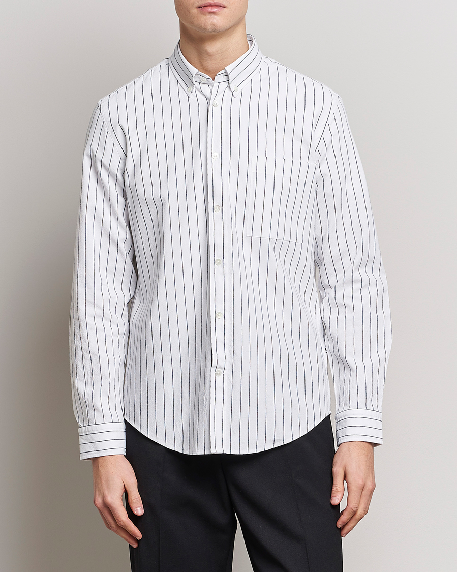 Men |  | NN07 | Arne Creppe Striped Shirt Black/White