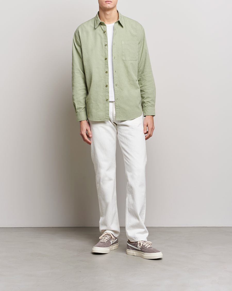 Men | Shirts | NN07 | Deon Jacquard Shirt Pale Green