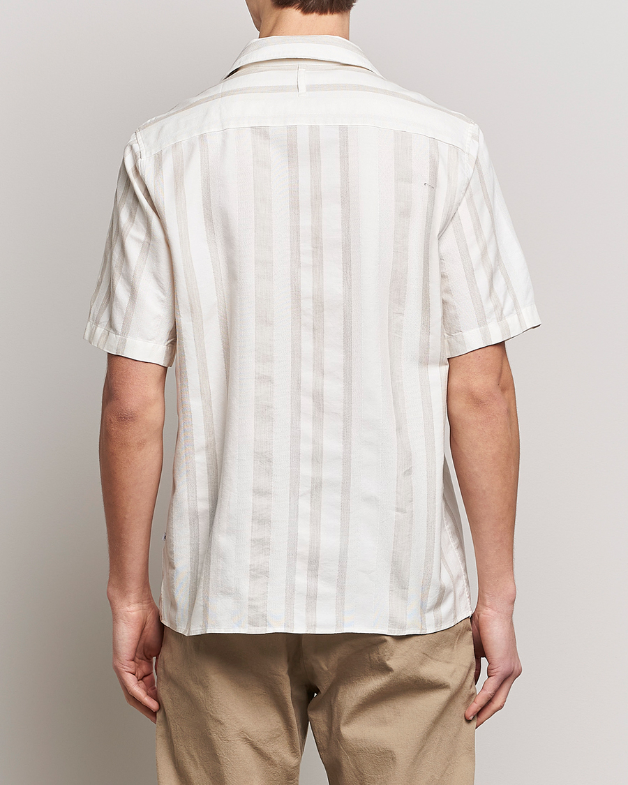 Men | Shirts | NN07 | Julio Block Stripe Short Sleeve Shirt Khaki/White