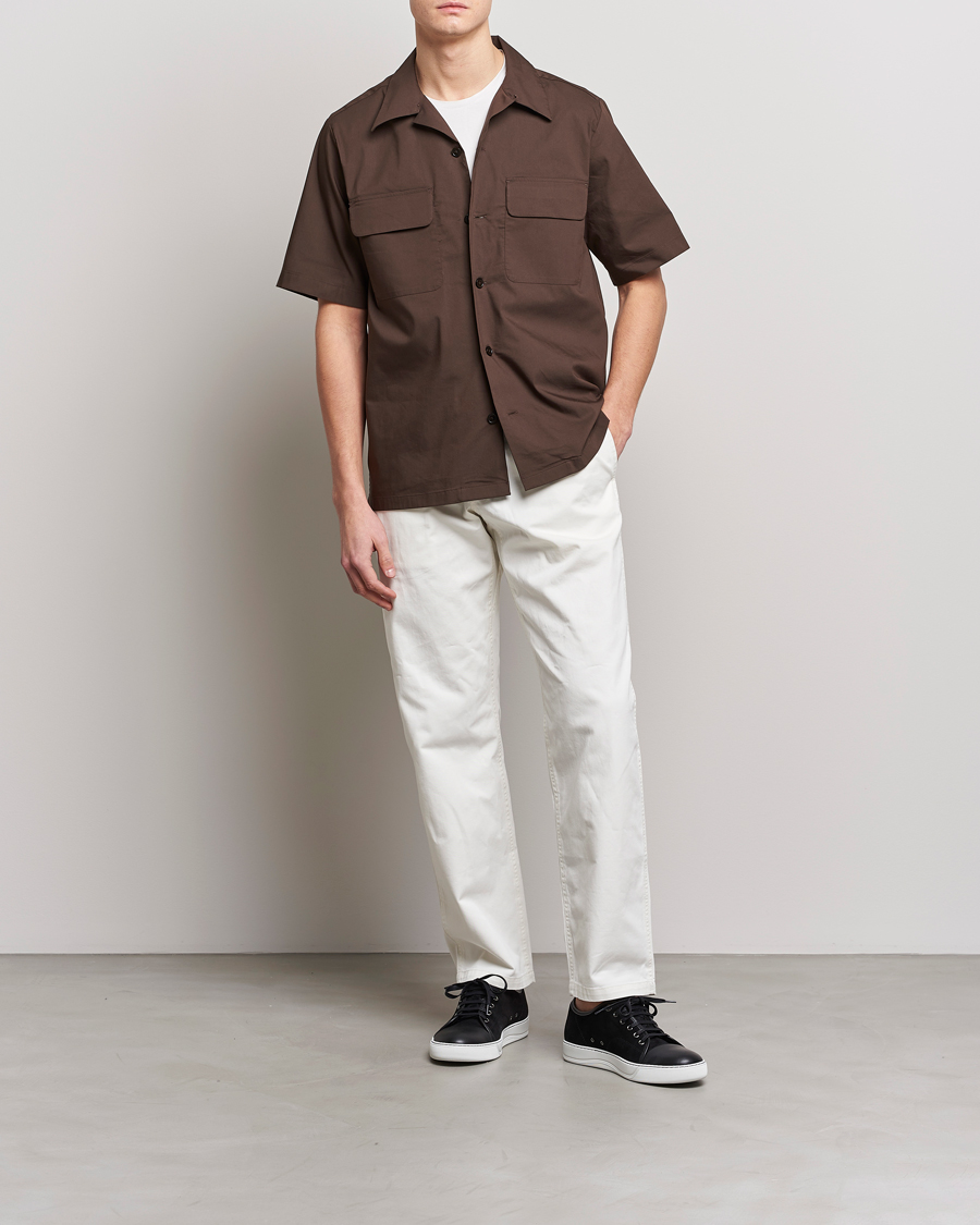 Men | Shirts | NN07 | Daniel Pocket Resort Collar Shirt Brown