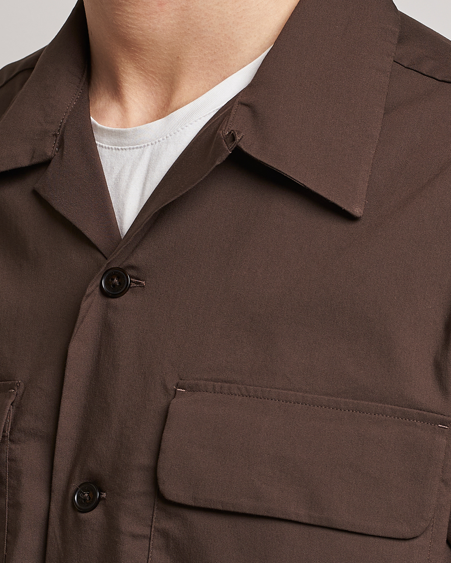 Men | Shirts | NN07 | Daniel Pocket Resort Collar Shirt Brown