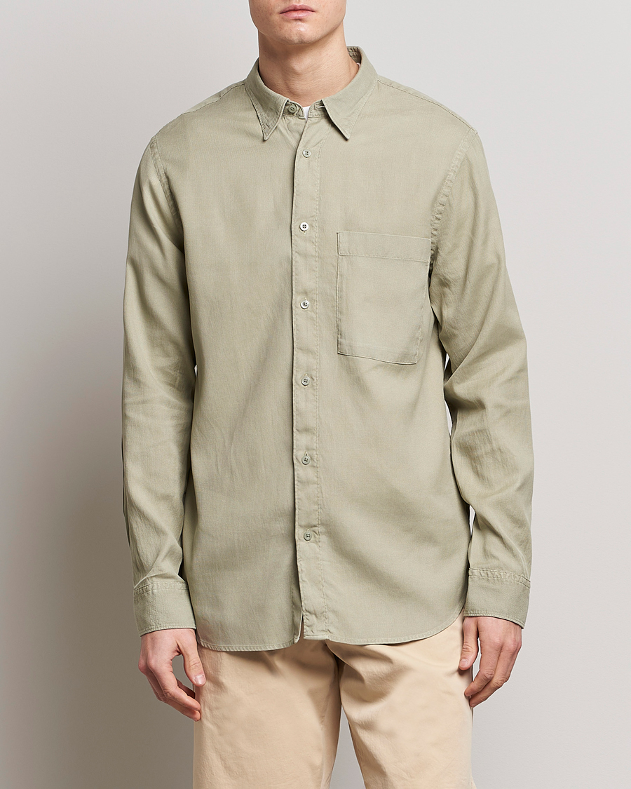 Men | Corduroy Shirts | NN07 | Cohen Summer Cord Shirt Pale Green