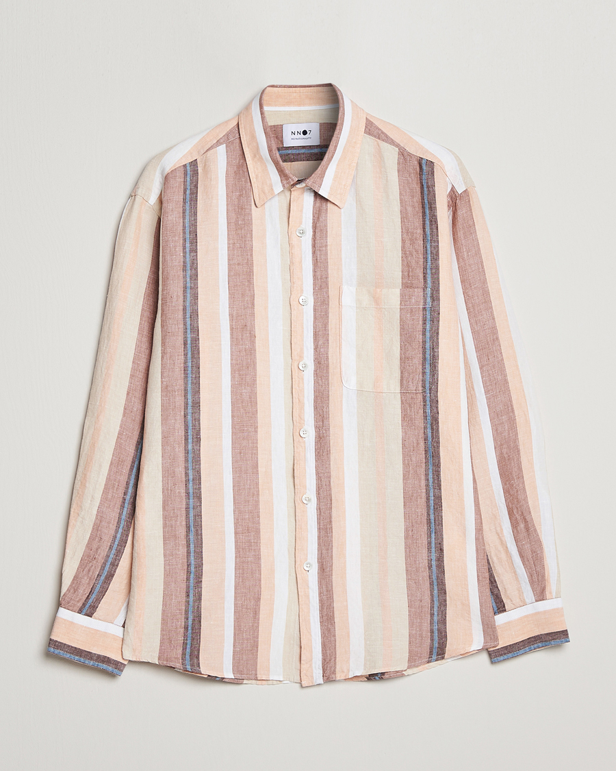 Men | Shirts | NN07 | Deon Linen Striped Shirt Multi