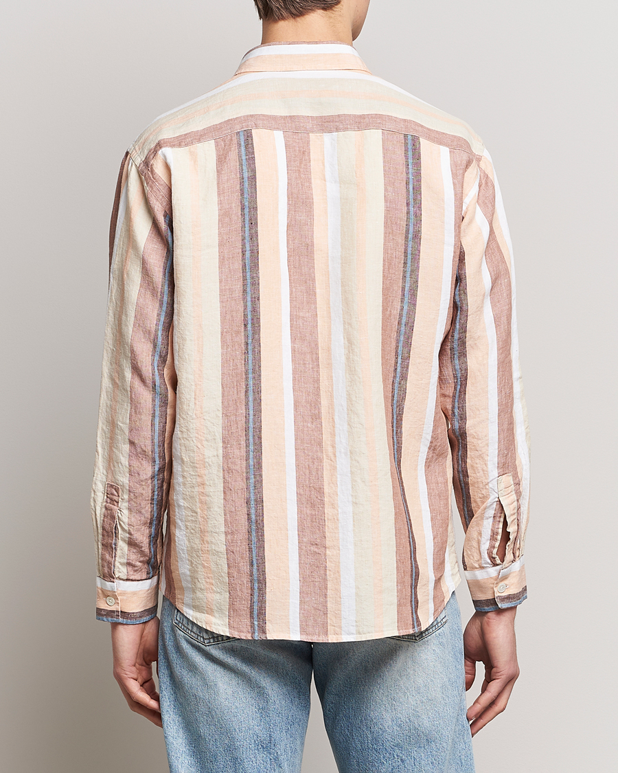 Men | Shirts | NN07 | Deon Linen Striped Shirt Multi