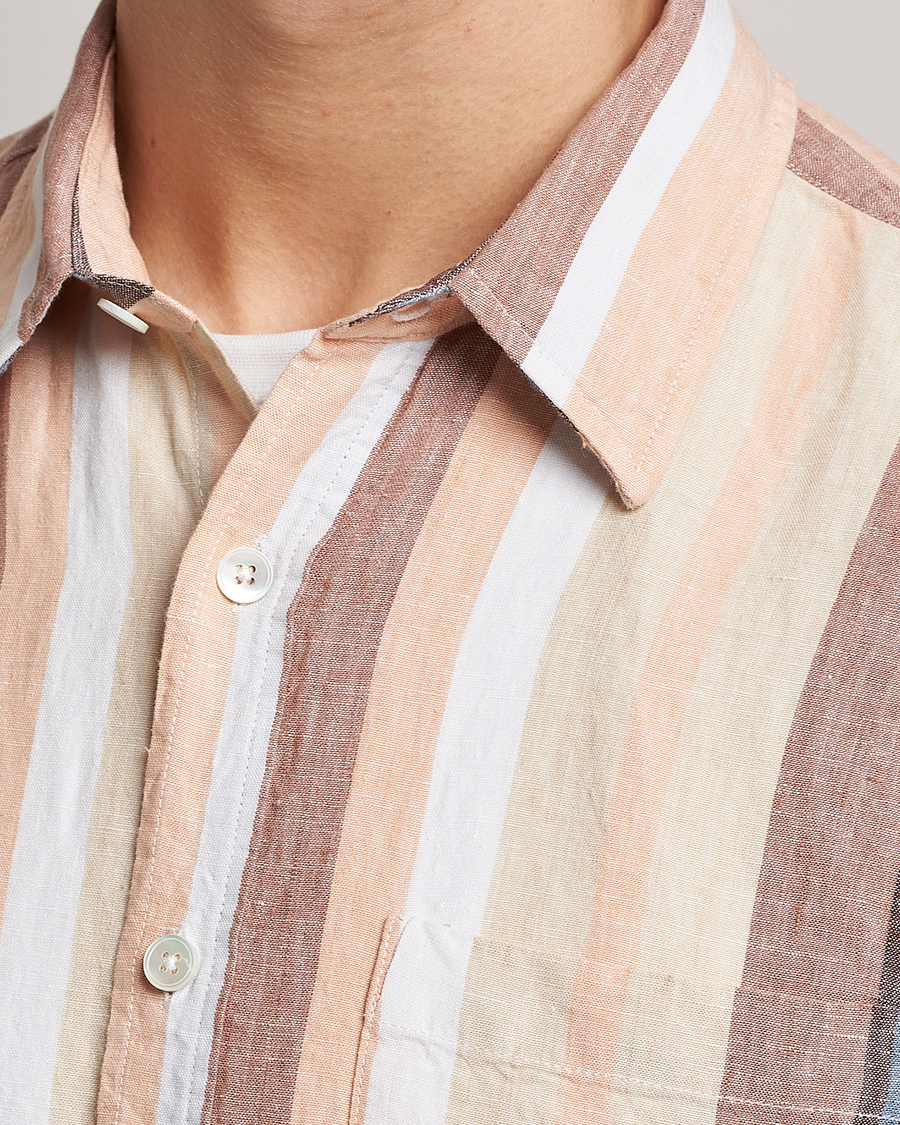 Men | Shirts | NN07 | Deon Linen Striped Shirt Multi