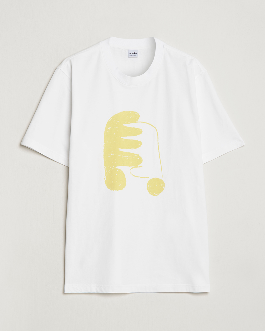 Men | T-Shirts | NN07 | Adam Printed Crew Neck T-Shirt White