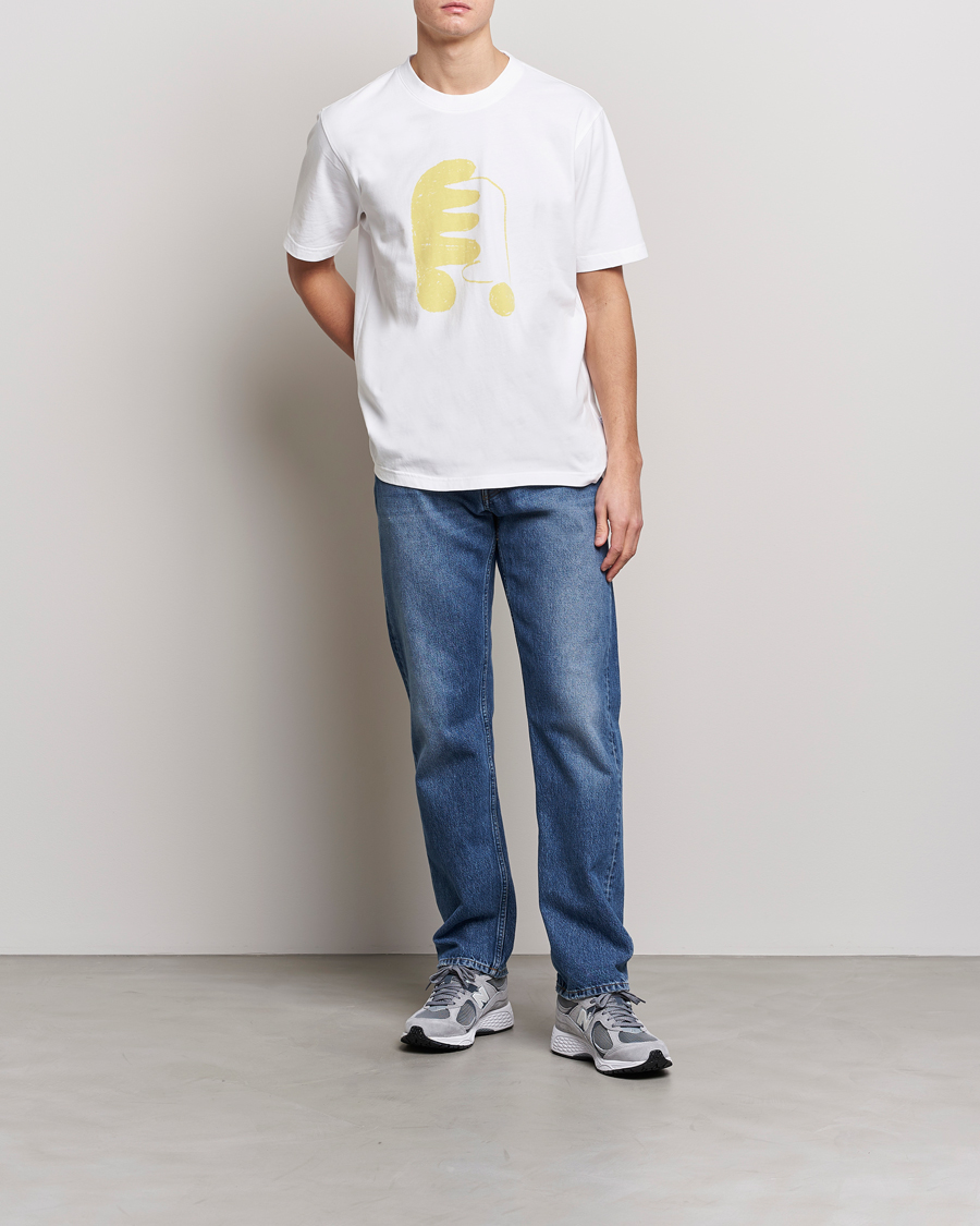 Men | T-Shirts | NN07 | Adam Printed Crew Neck T-Shirt White