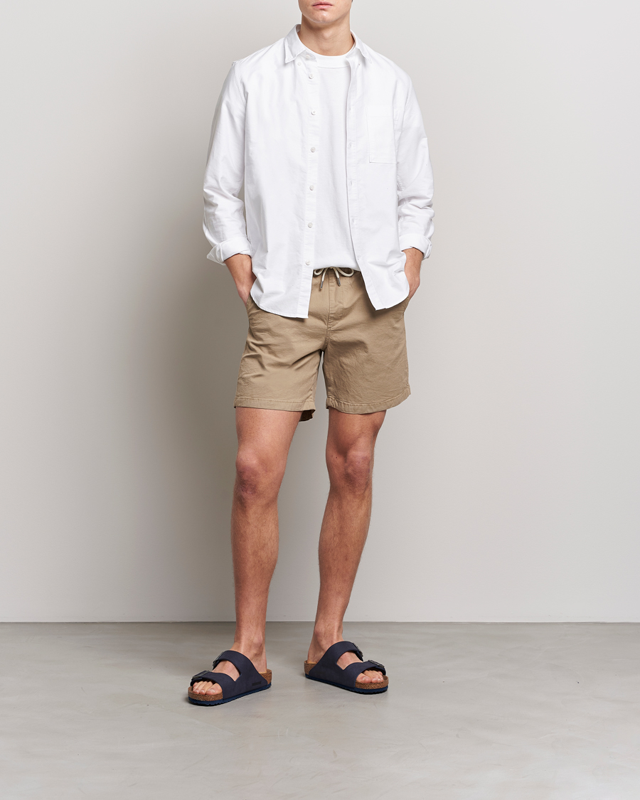 Men | Shorts | NN07 | Gregor Tencel Drawstring Shorts Greige