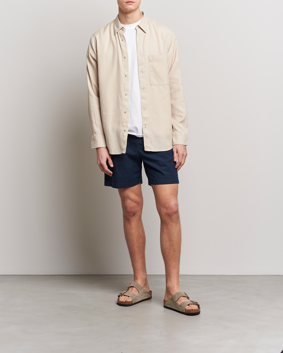 Men | Shorts | NN07 | Gregor Tencel Drawstring Shorts Navy Blue