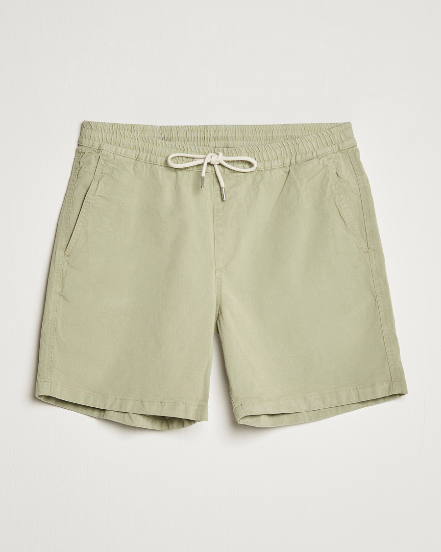 Men | Shorts | NN07 | Gregor Tencel Drawstring Shorts Pale Green