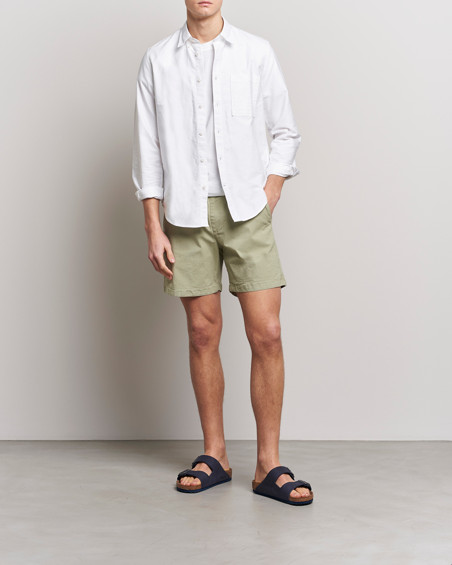 Men | Shorts | NN07 | Gregor Tencel Drawstring Shorts Pale Green
