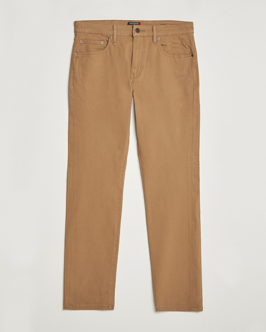 Men | Trousers | Dockers | 5-Pocket Cotton Stretch Trousers Otter