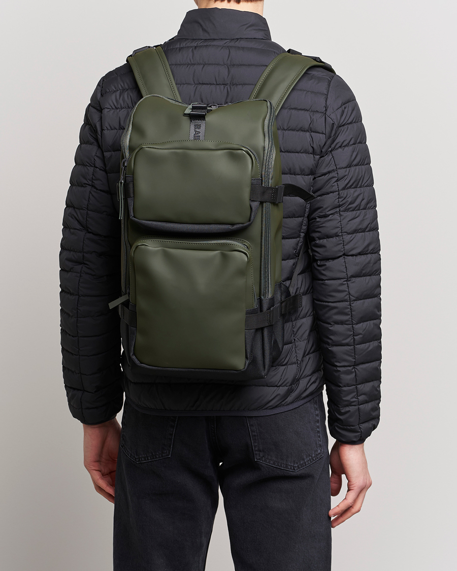 Men | Bags | RAINS | Trail Cargo Backpack Green