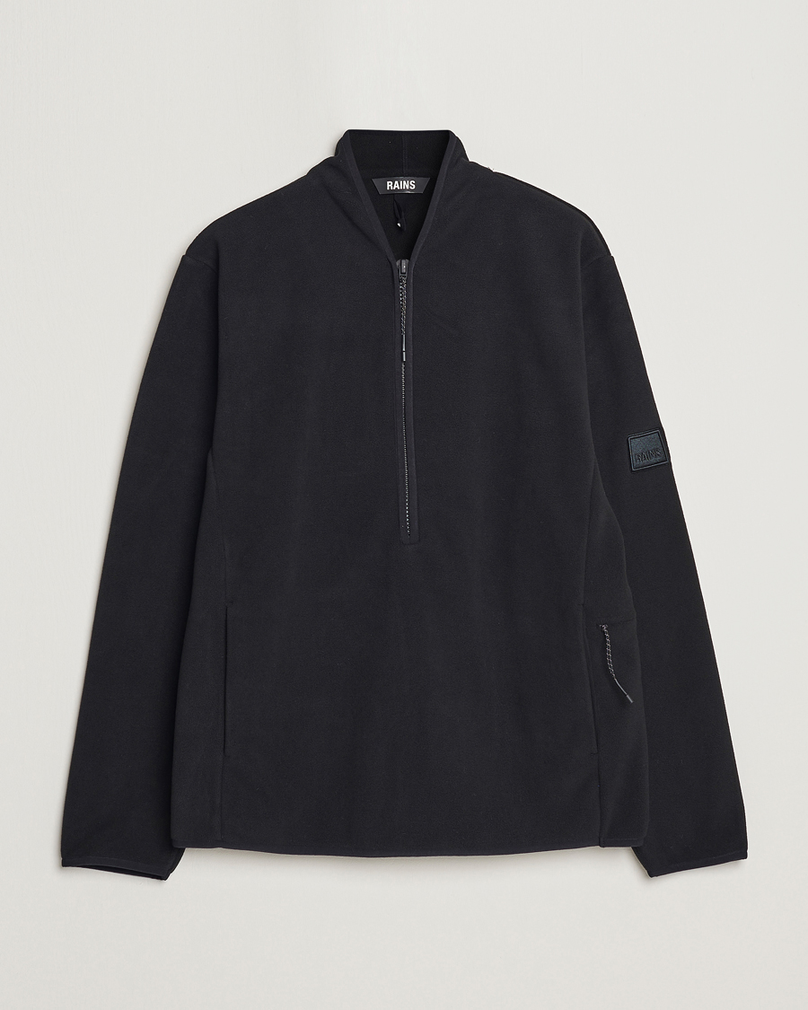Men | Sweaters & Knitwear | RAINS | Fleece Half-Zip Pullover Black