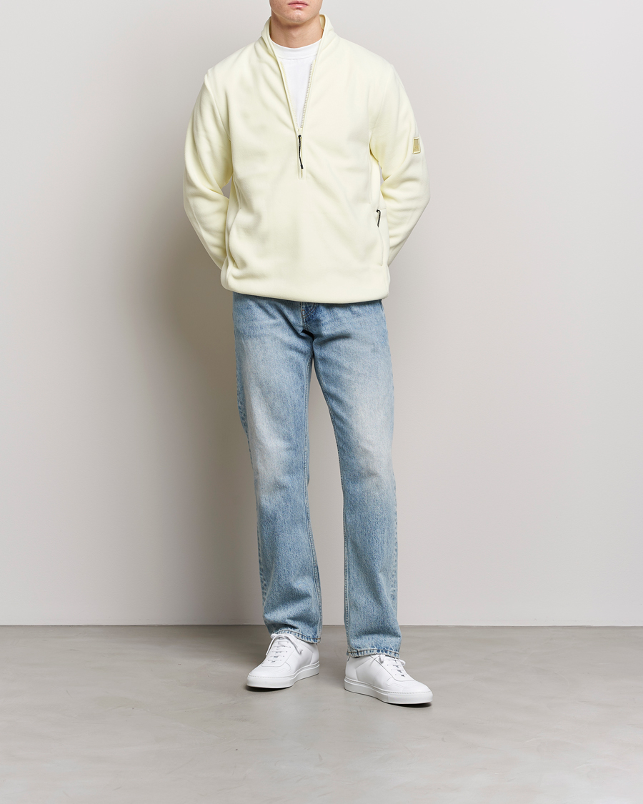 Men | Sweaters & Knitwear | RAINS | Fleece Half-Zip Pullover Straw