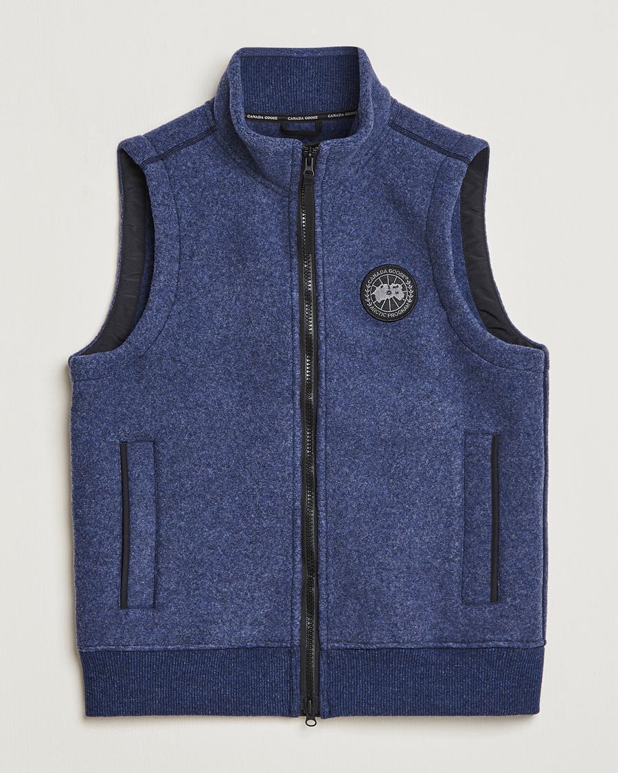 Men | Gilets | Canada Goose | Mersey Fleece Vest Atlantic Navy