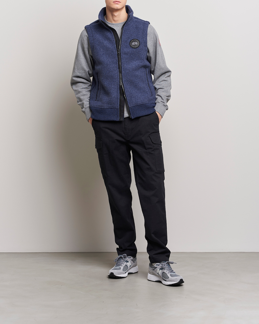 Men | Gilets | Canada Goose | Mersey Fleece Vest Atlantic Navy