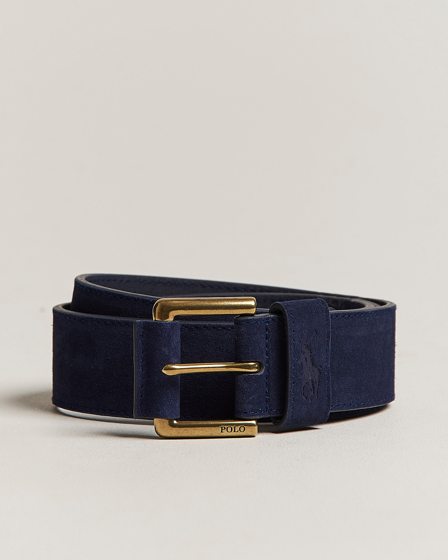 Men | Polo Ralph Lauren Suede Belt Navy | Polo Ralph Lauren | Suede Belt Navy