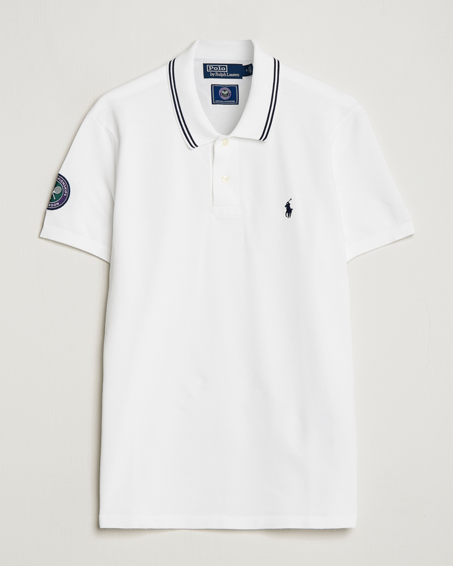 Men | Polo Shirts | Polo Ralph Lauren | Custom Slim Fit Wimbledon Polo Ceramic White