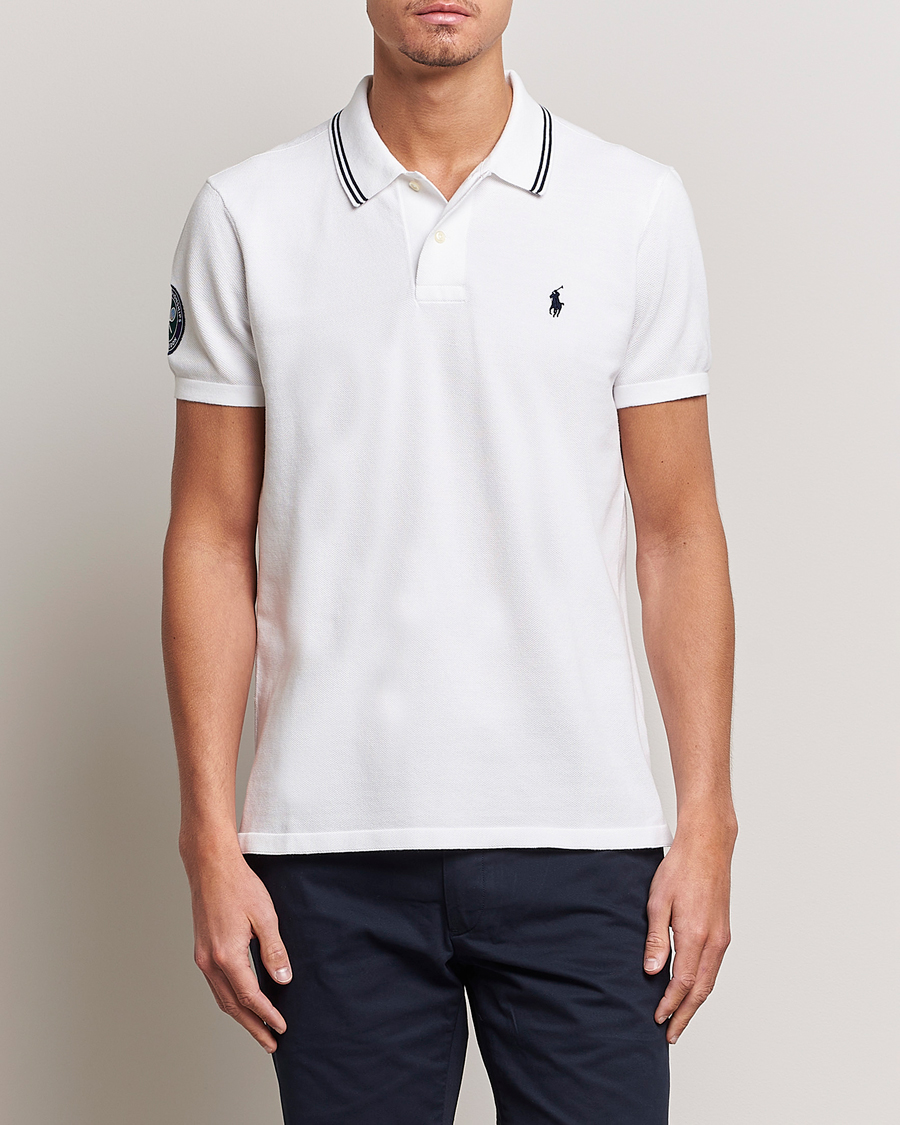Men | Polo Shirts | Polo Ralph Lauren | Custom Slim Fit Wimbledon Polo Ceramic White