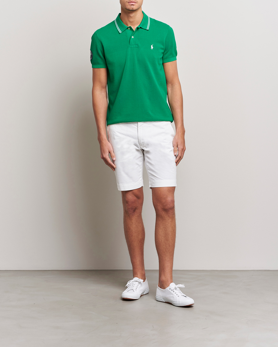Men | Polo Shirts | Polo Ralph Lauren | Custom Slim Fit Wimbledon Polo Stem Green