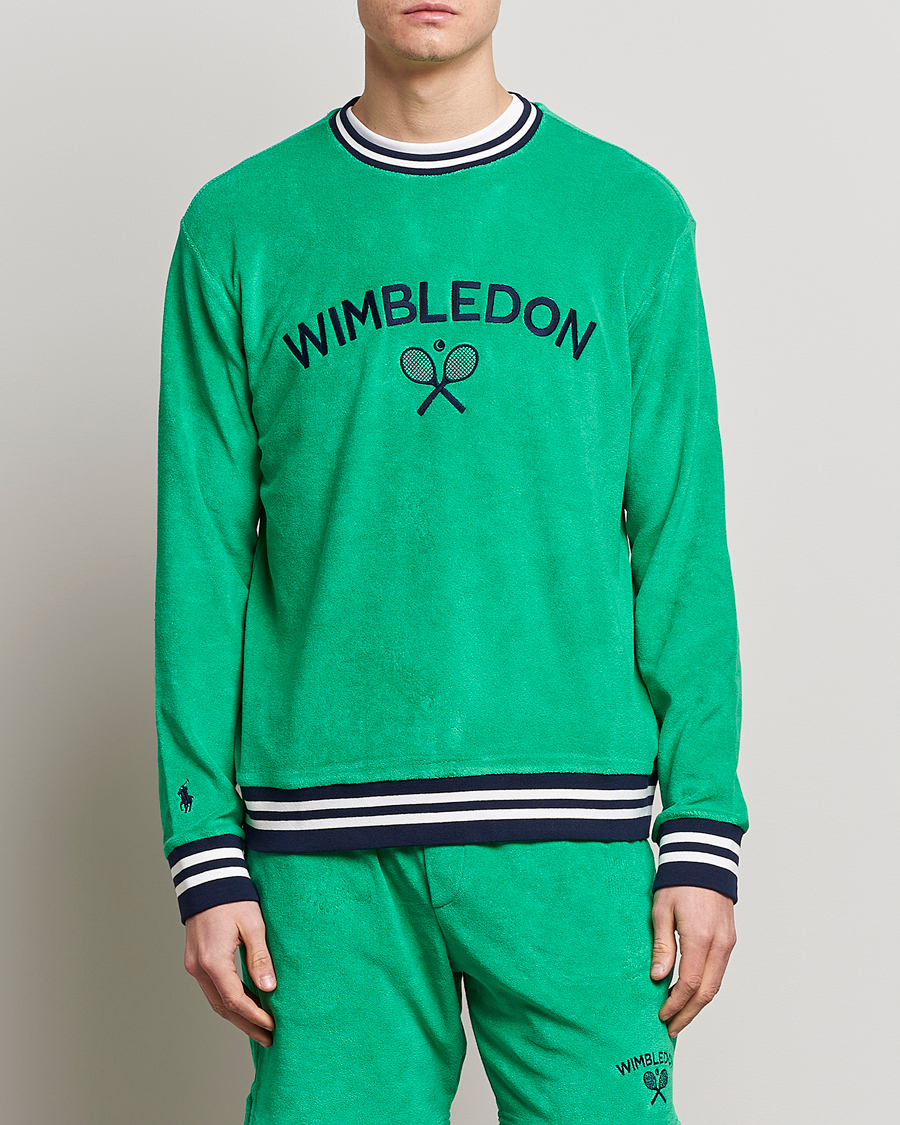 Men | Sweaters & Knitwear | Polo Ralph Lauren | Wimbledon Terry Sweatshirt Stem Green