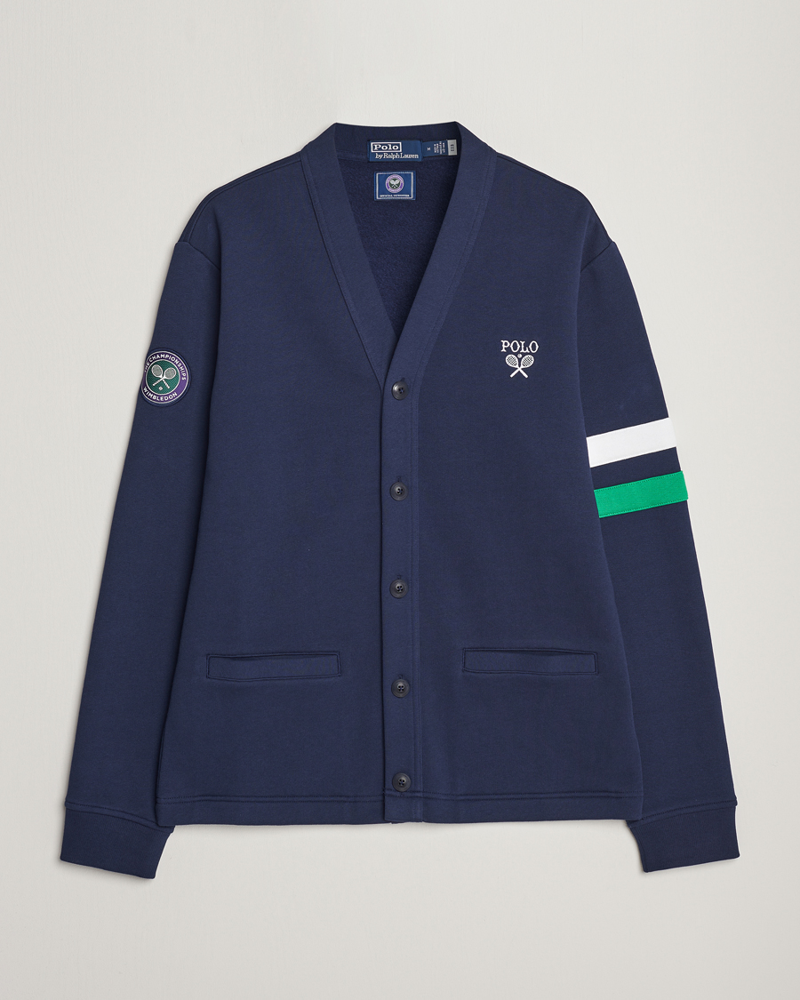 Wimbledon Knitted Cardigan Refined Navy at CareOfCarl.com