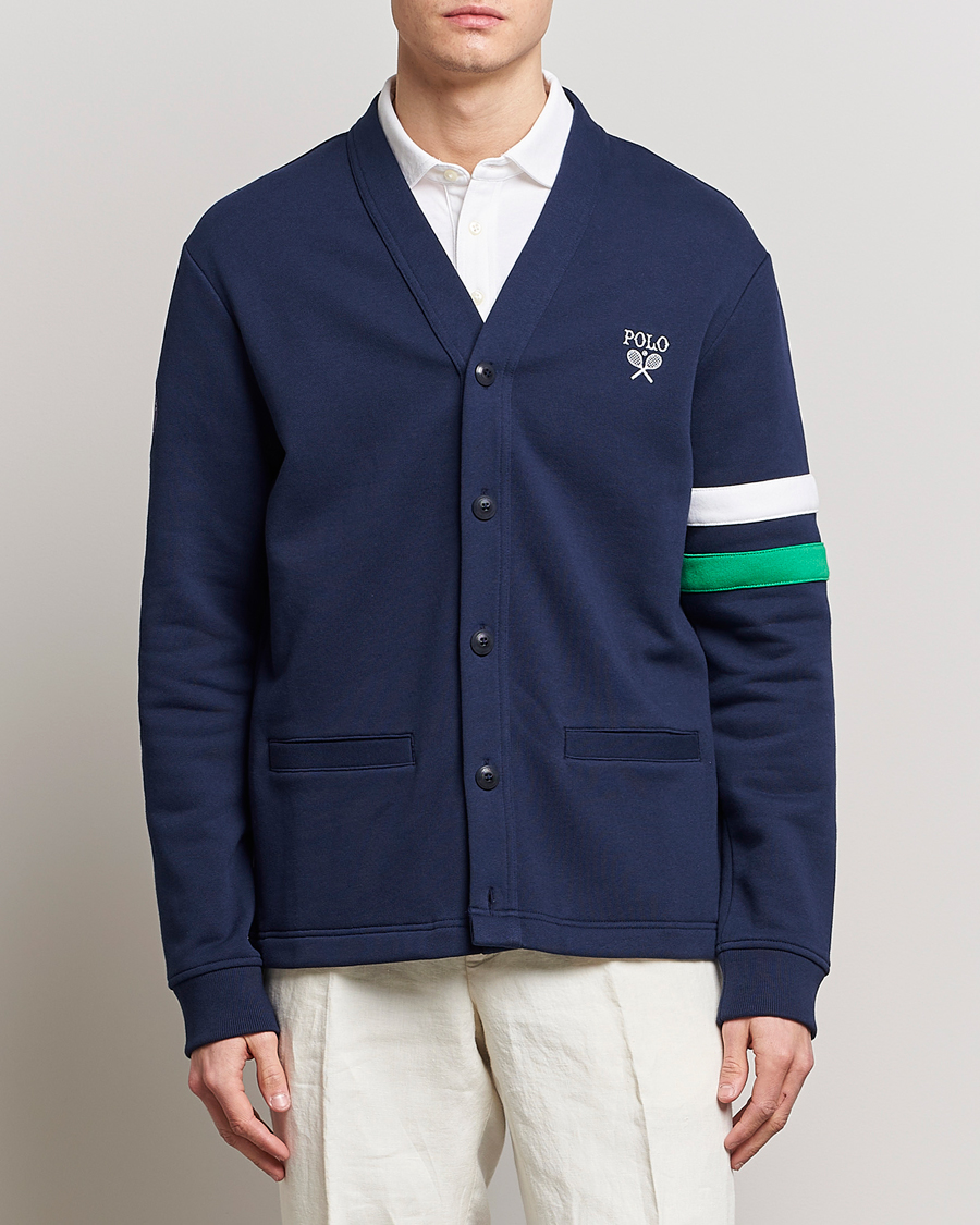 Wimbledon Knitted Cardigan Refined Navy at CareOfCarl.com