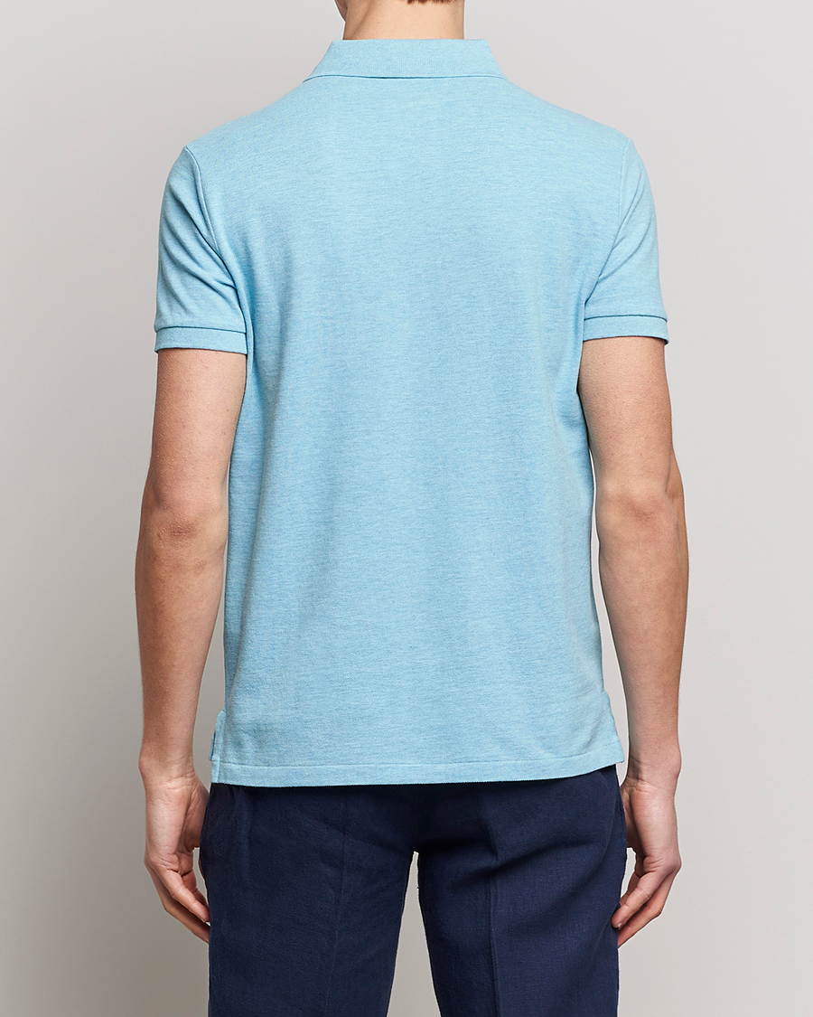 Men | Polo Shirts | Polo Ralph Lauren | Custom Slim Fit Polo Watchhill Blue Heather