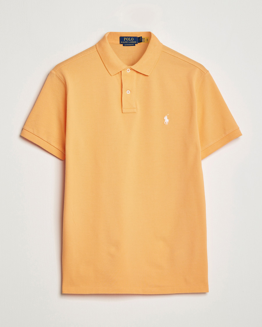 Men | Short Sleeve Polo Shirts | Polo Ralph Lauren | Custom Slim Fit Polo Key West Orange