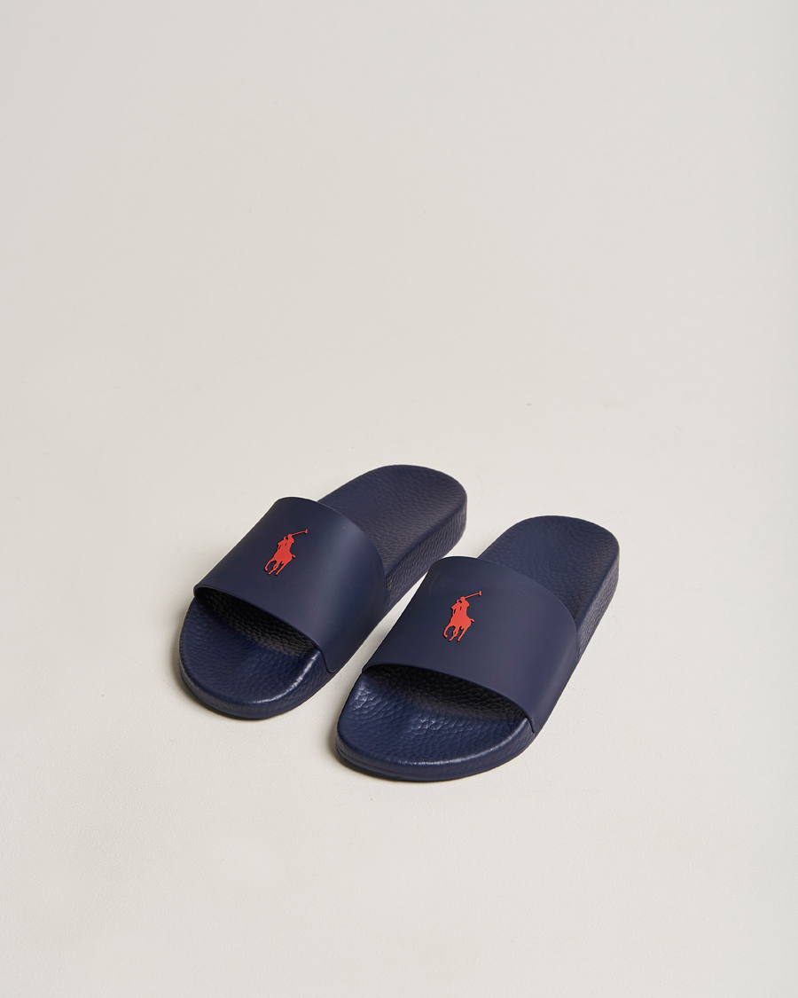 Men | Sandals & Slides | Polo Ralph Lauren | Logo Slides Navy