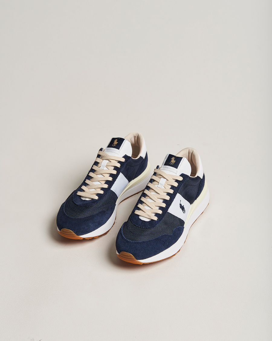 Men | Suede shoes | Polo Ralph Lauren | Train 89 Running Sneaker Hunter Navy/White
