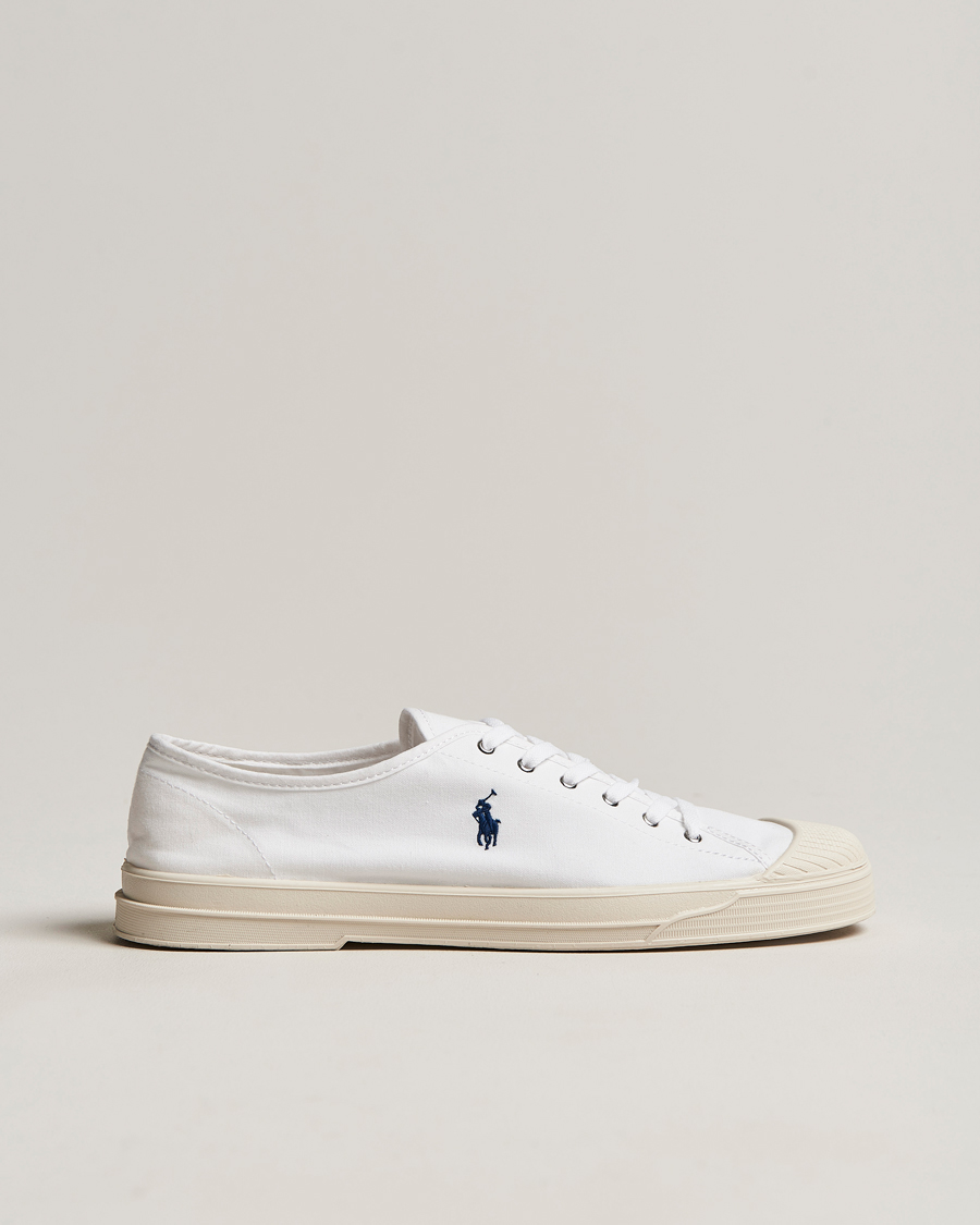 Men | Polo Ralph Lauren Paloma Canvas Sneaker White/Navy | Polo Ralph Lauren | Paloma Canvas Sneaker White/Navy