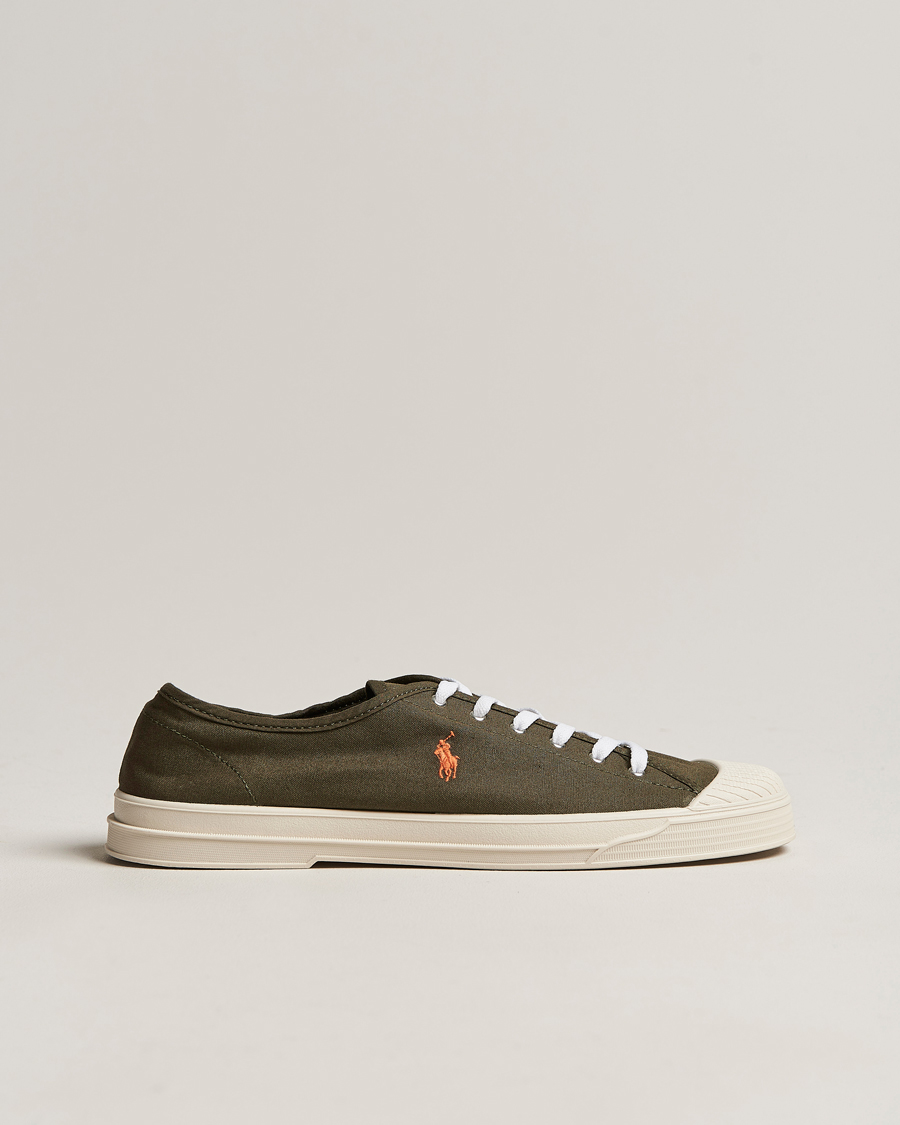 Men | Paloma Canvas Sneaker Canopy Olive/Orange | Polo Ralph Lauren | Paloma Canvas Sneaker Canopy Olive/Orange