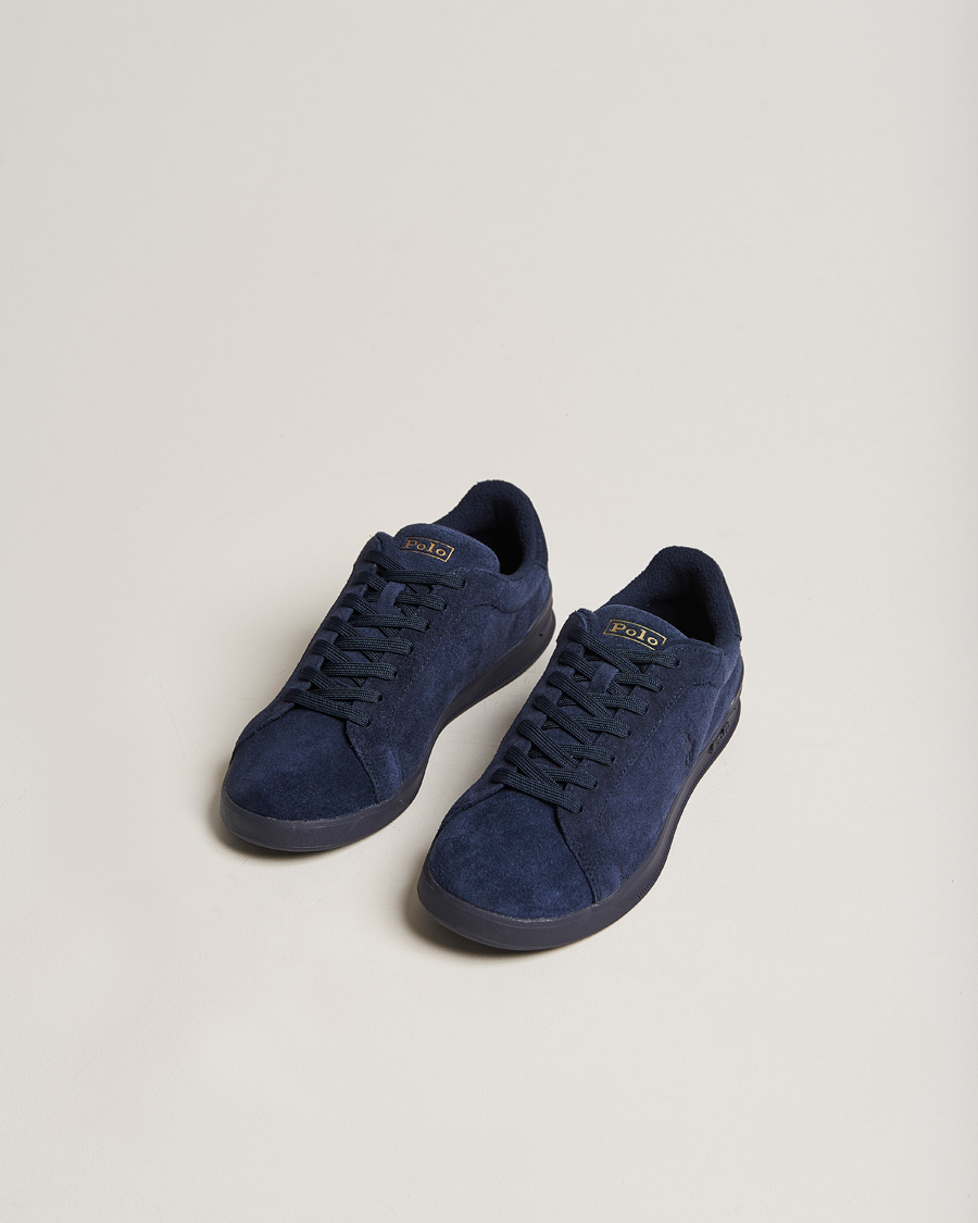 Men | Polo Ralph Lauren Heritage Court Suede Sneaker Hunter Navy | Polo Ralph Lauren | Heritage Court Suede Sneaker Hunter Navy