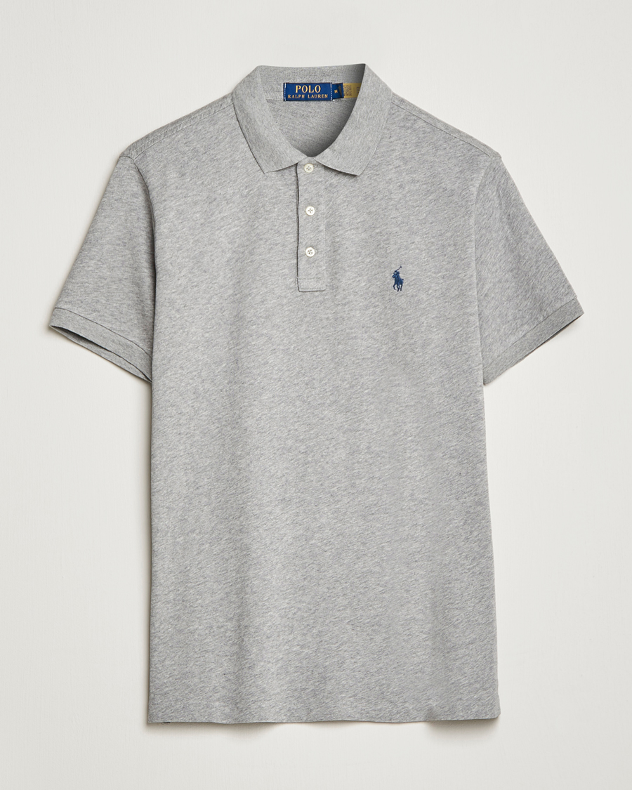 Men | Polo Shirts | Polo Ralph Lauren | Custom Fit Spa Terry Polo Andover Heather