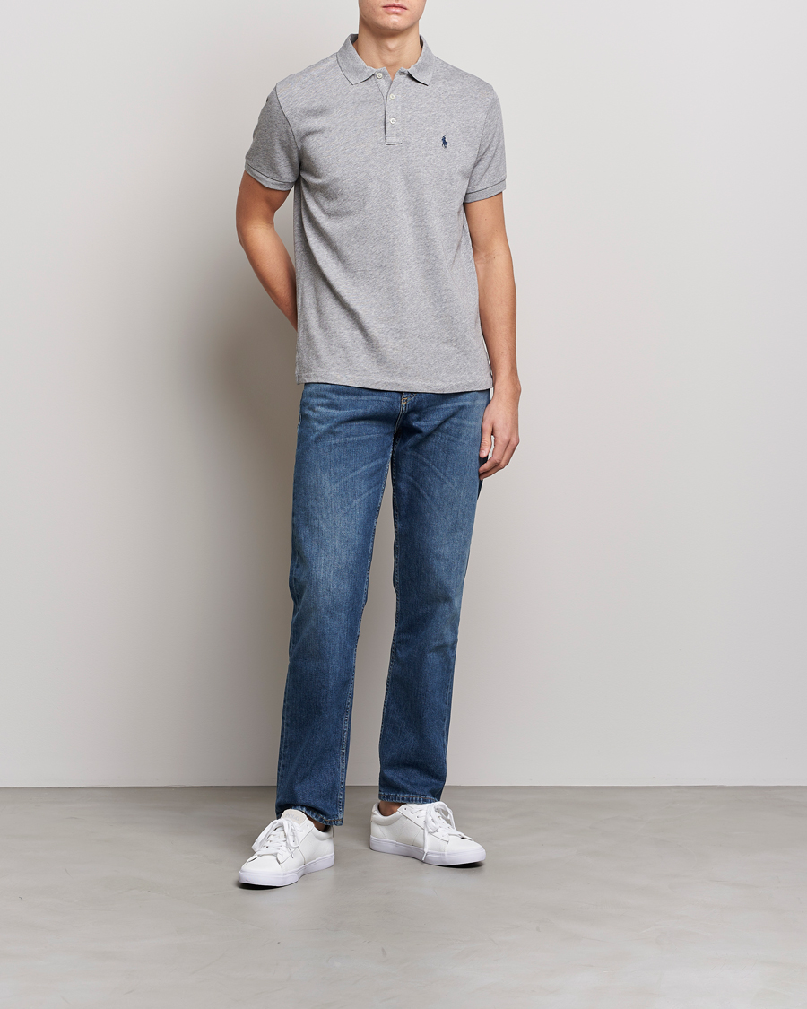 Men | Polo Shirts | Polo Ralph Lauren | Custom Fit Spa Terry Polo Andover Heather