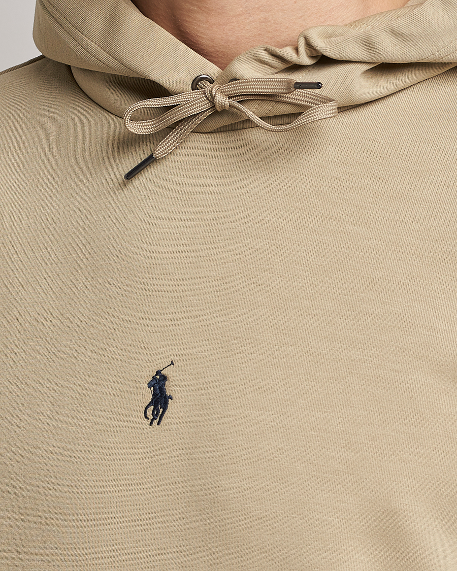 Men | Sweaters & Knitwear | Polo Ralph Lauren | Double Knit Center Logo Hoodie Classic Khaki