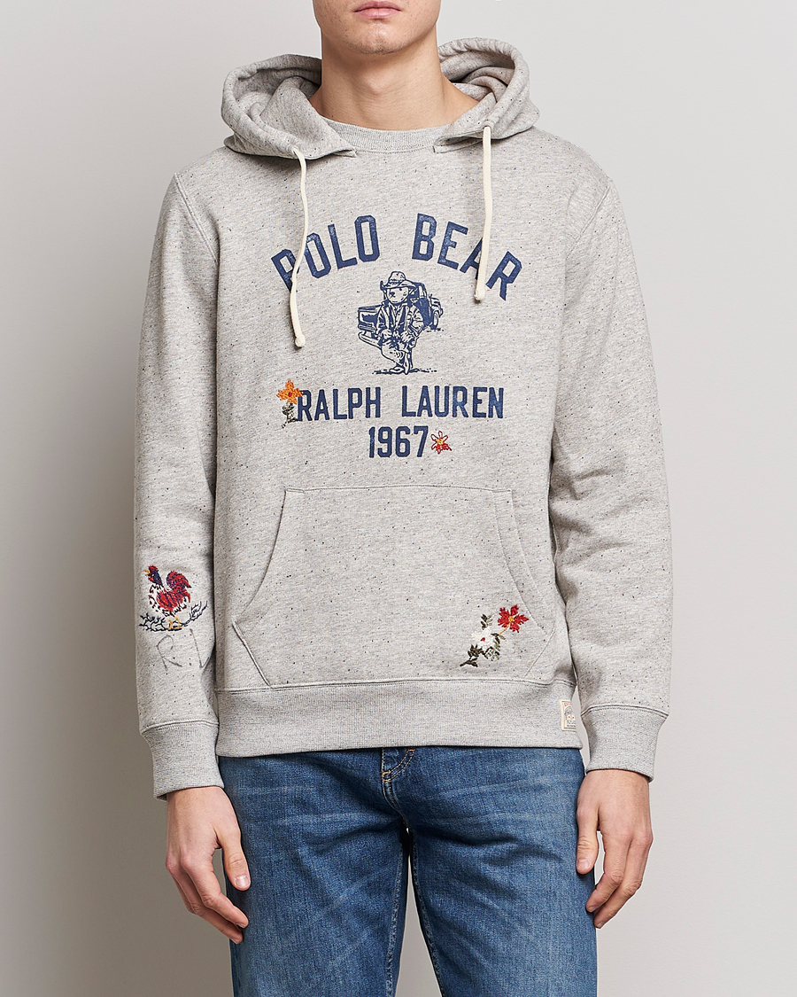 Men |  | Polo Ralph Lauren | Vintage Fleece Polo Bear Hoodie Brooklyn Heather