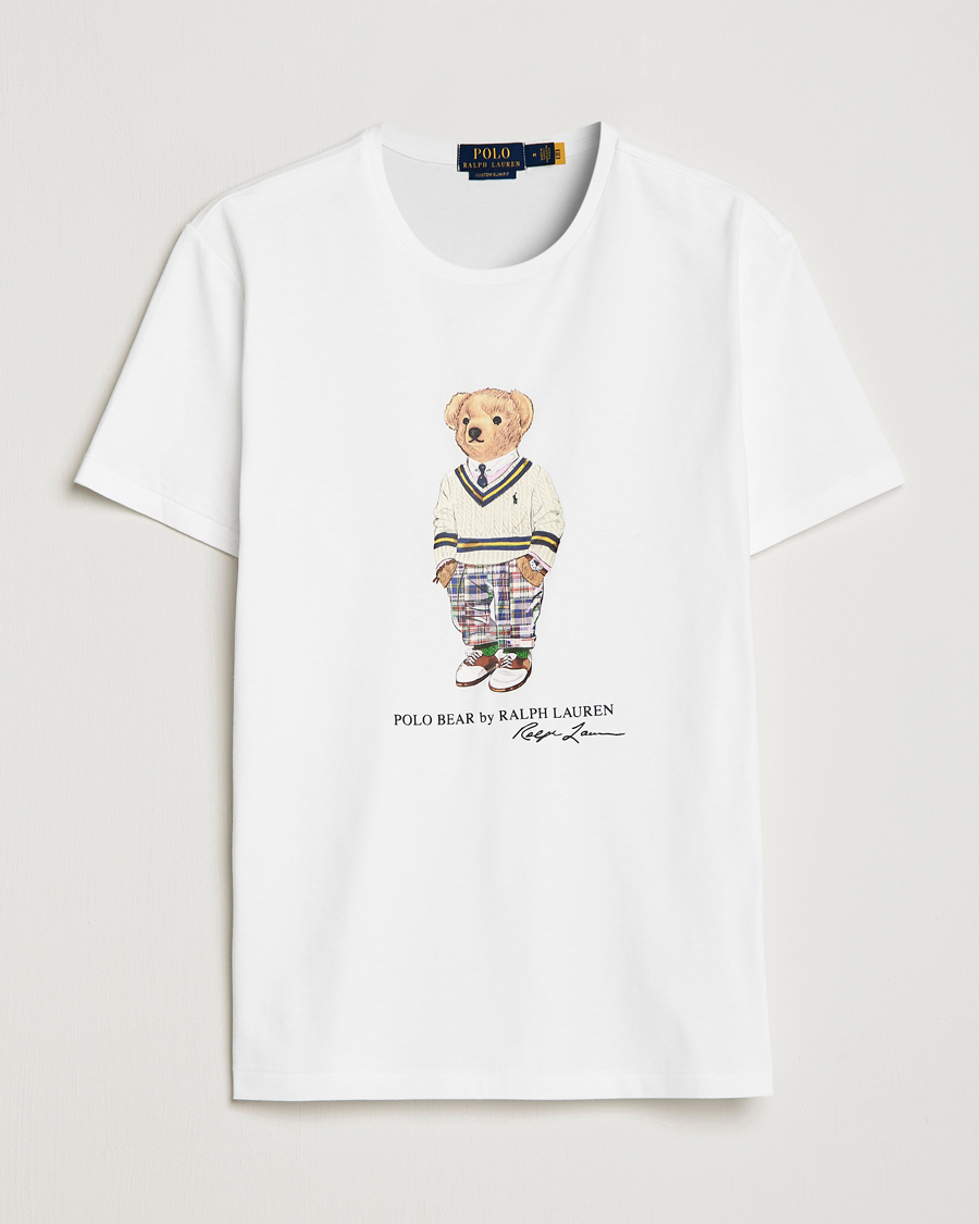 Men | T-Shirts | Polo Ralph Lauren | Printed Heritage Bear Crew Neck T-Shirt White