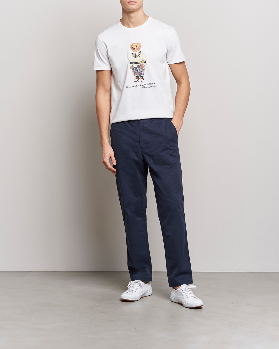Men | T-Shirts | Polo Ralph Lauren | Printed Heritage Bear Crew Neck T-Shirt White