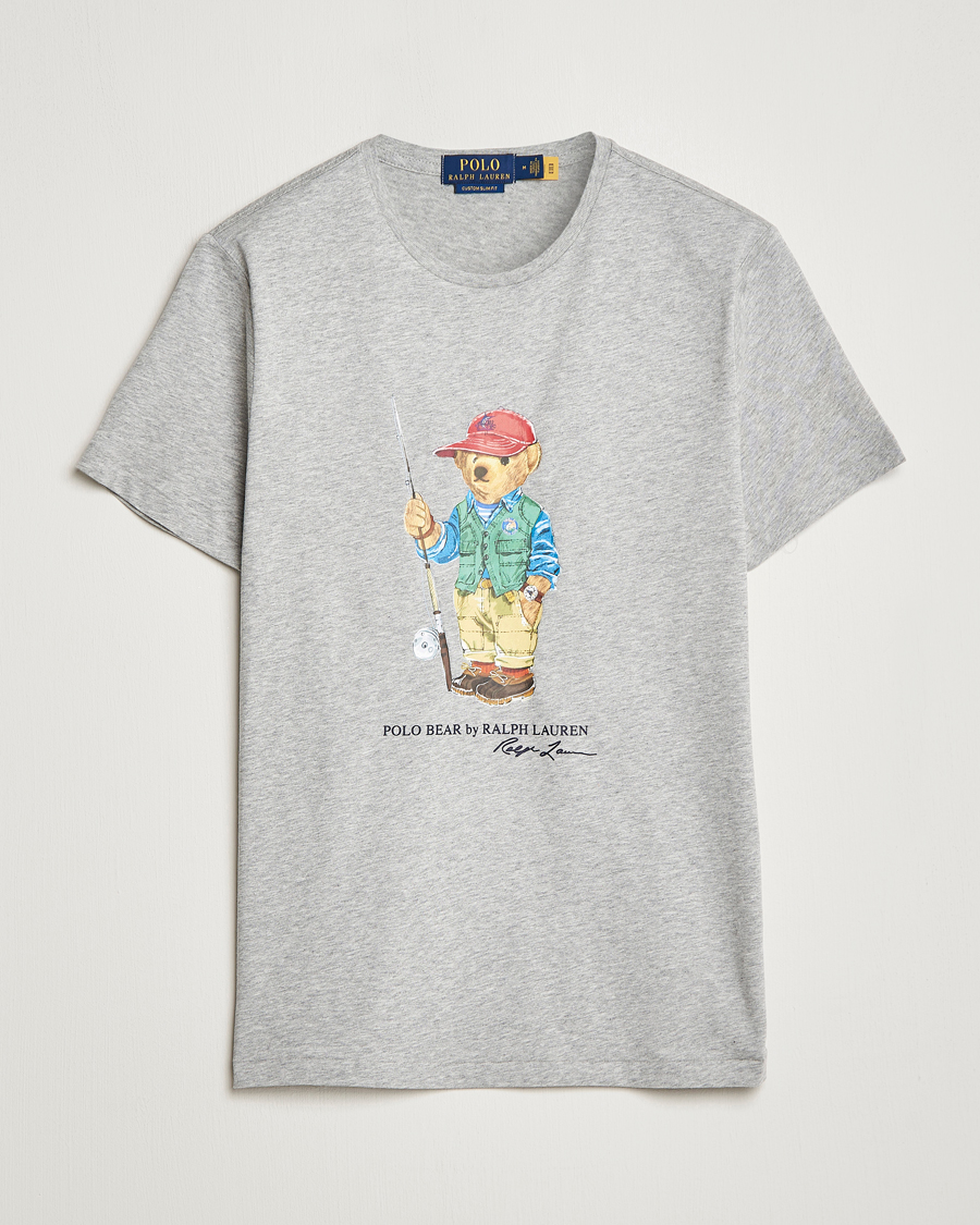 Men | T-Shirts | Polo Ralph Lauren | Printed Heritage Bear Crew Neck T-Shirt Andover Heather