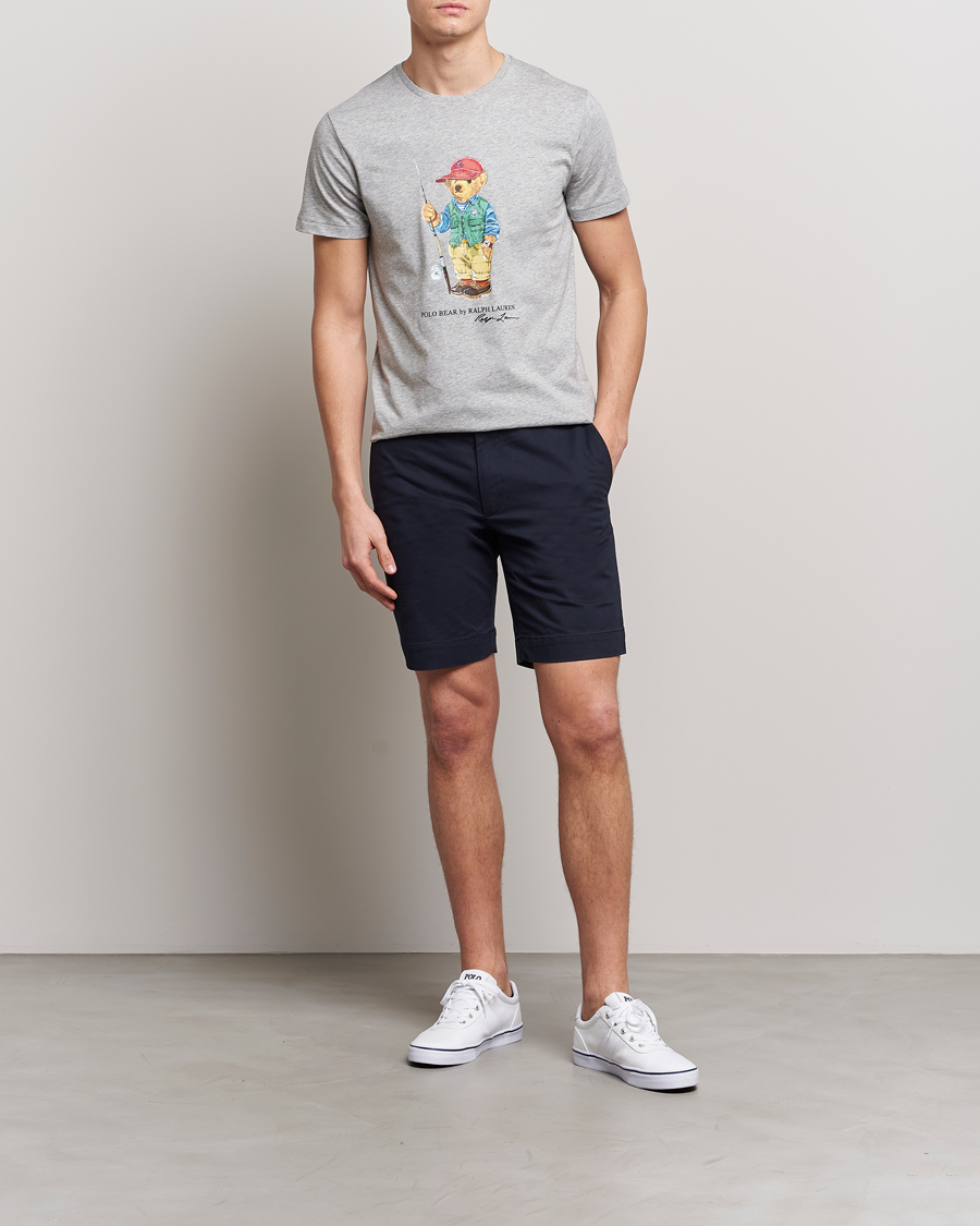 Men | T-Shirts | Polo Ralph Lauren | Printed Heritage Bear Crew Neck T-Shirt Andover Heather