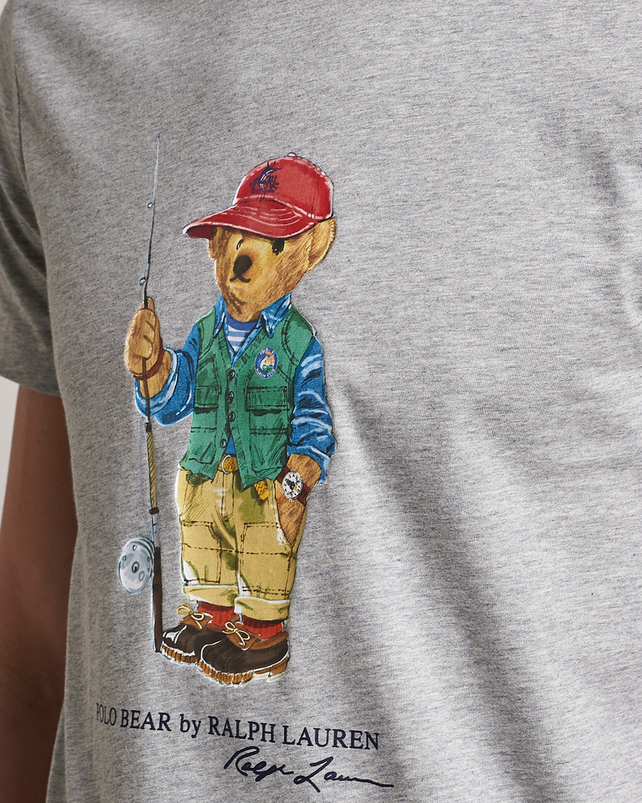 Men | T-Shirts | Polo Ralph Lauren | Printed Heritage Bear Crew Neck T-Shirt Andover Heather
