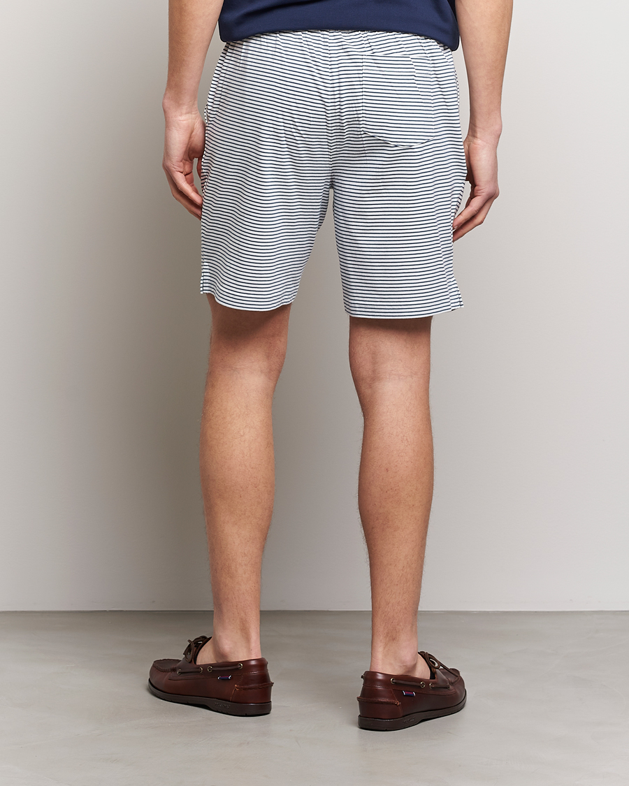 Men | Shorts | Polo Ralph Lauren | Brused Spa Jersey Striped Sweatshorts White/Blue
