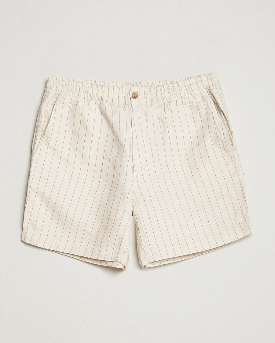 Men | Shorts | Polo Ralph Lauren | Prepster Linen/Tencel Pinstripe Shorts Andover Cream