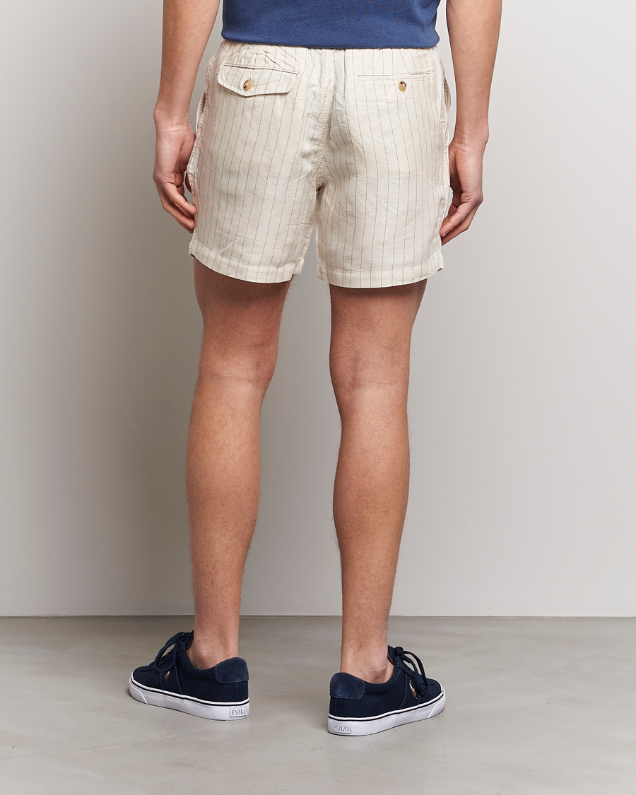 Men | Shorts | Polo Ralph Lauren | Prepster Linen/Tencel Pinstripe Shorts Andover Cream
